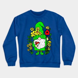 Sunflower Garden Gnome Crewneck Sweatshirt